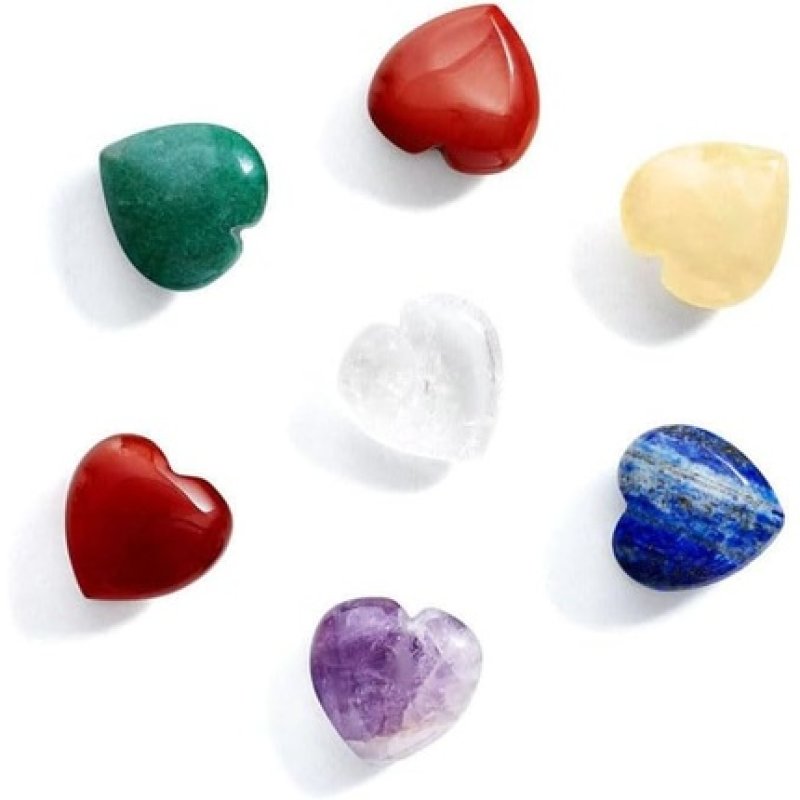 CRYSTALLOVE Natural Energy Stones 7 Chakras Hearts
