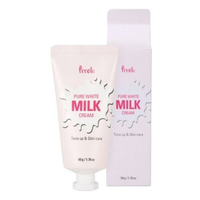 PRRETI Pure White Milk Cream Tone Up Cream Korean Face Skin Care K-Beauty UK