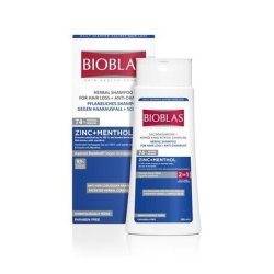 Bioblas Herbal Shampoo Conditioner Hair Loss Anti-Dandruff with Zinc and Menthol 360ml