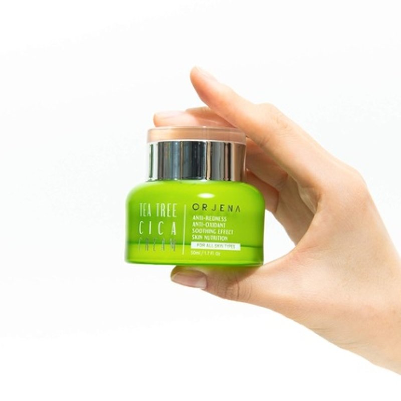 ORJENA Tea Tree CICA Face Cream Redness Antioxidant Soothing Skin Care Centella Asiica Madecassoside Tea Tree Extract