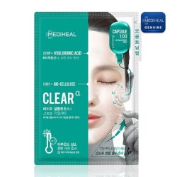 MEDIHEAL Capsule 100 BIO Seconderm CLEAR α Mask Pack 23ml HYALURONIC 4ml