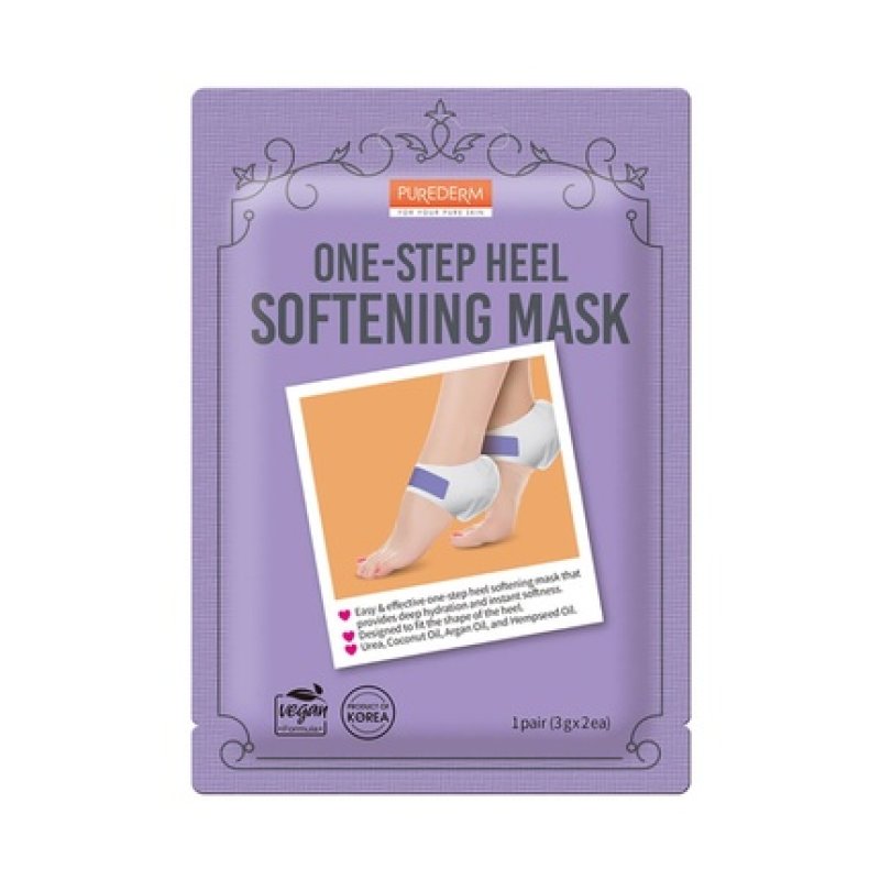 Purederm Vegan Smoothing Heel Mask 1 Pair 2x3g
