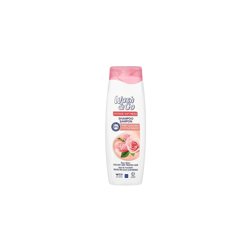 Wash And Go Wash&Go Shampoo With Rose Water For Dry And Damaged Hair 360ml