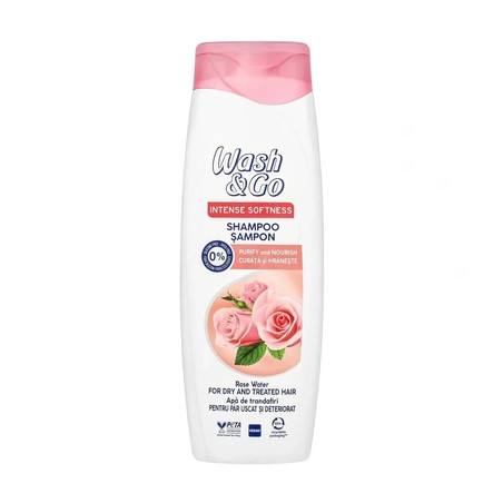 Wash And Go Wash&Go Shampoo With Rose Water For Dry And Damaged Hair 360ml