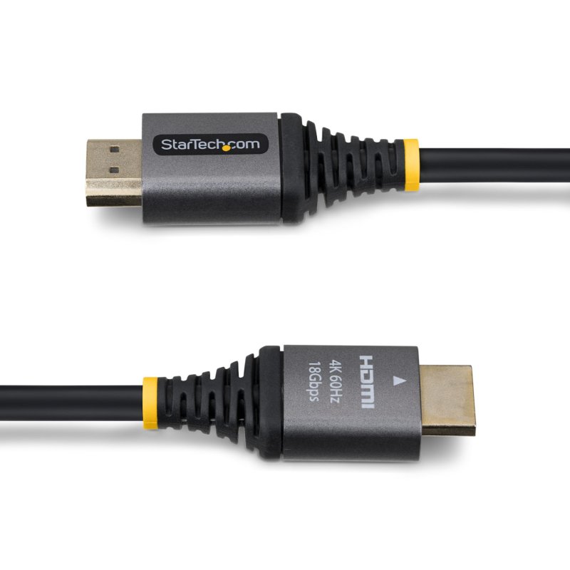 StarTech.com 5ft (1.5m) Premium Certified High Speed HDMI Cable, 4K 60Hz/1440p 144Hz, HDMI 2.0 Cable with HDR10/ARC,