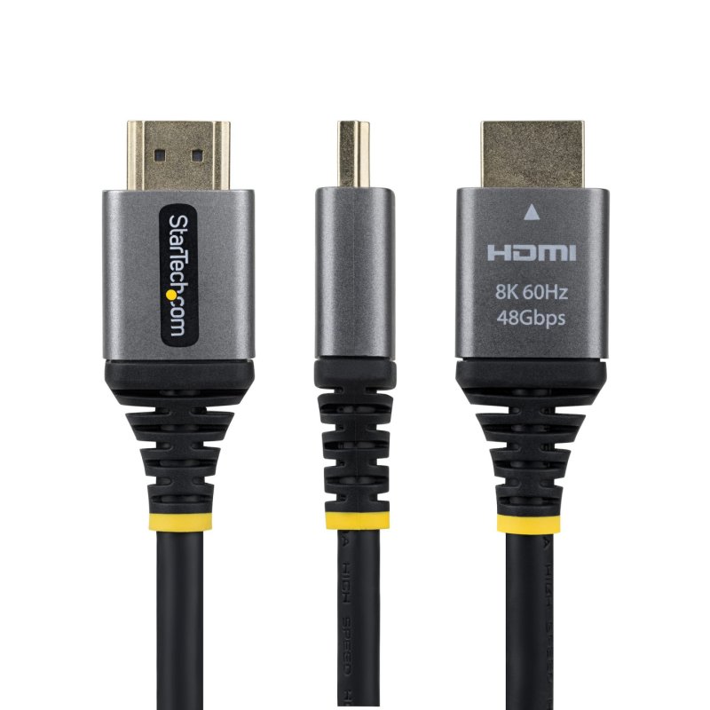 StarTech.com 1ft (30cm) Certified Ultra High Speed HDMI Cable, 8K 60Hz/4K 120Hz, HDMI 2.1 Cable with HDR10 / eARC,