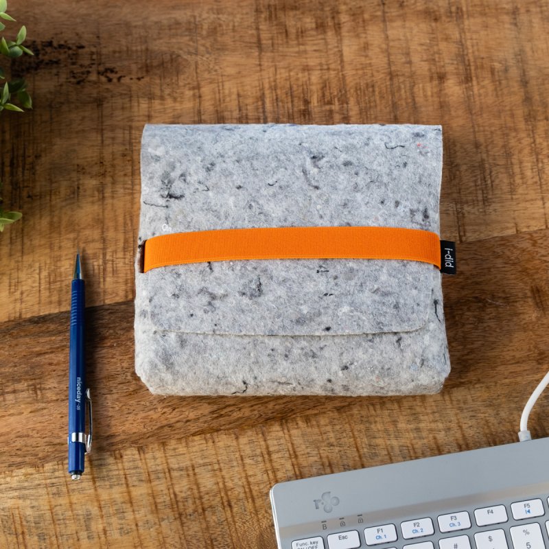 R-Go Tools R-Go Pouch felt case for Split keyboard, case made from recycled textiles, social product, grey