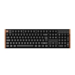 K10 HE (schwarz/holz, DE-Layout, Gateron Double-Rail Magnetic Nebula, Hot-Swap, Aluminiumrahmen, RGB)