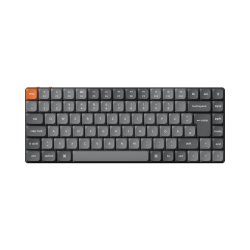 K3 Max (grau/orange, DE-Layout, Gateron Low Profile 2.0 Mechanical Red, Hot-Swap, Aluminiumrahmen, RGB)