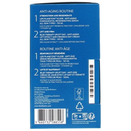 Biotherm Antiaging Routine Gift Set 50ml Life Plankton Elixir Serum & 50ml Blue Therapy Red Algae Uplift Day Cream