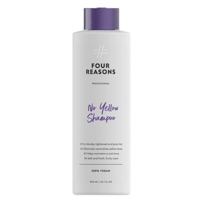 FOUR REASONS No Yellow Shampoo Purple Shampoo for Blonde Hair 10.15 fl oz