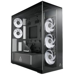 Case Arctic Xtender Vert.GPU Black Clear Glass