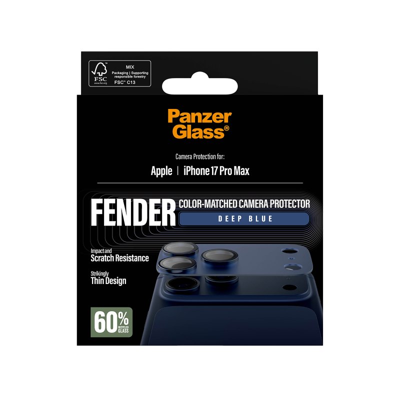 PanzerGlass Fender Camera Protector Deep Blue iPhone 17 Pro Max Protection d'écran transparent Apple 1 pièce(s)