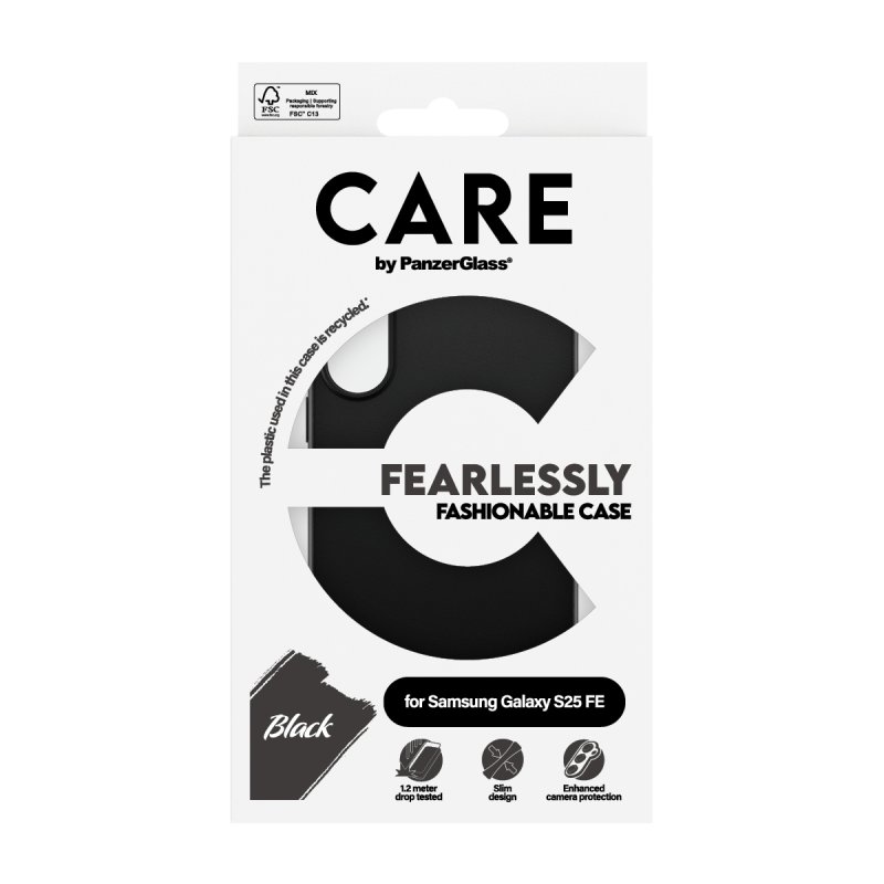 PanzerGlass CARE™ by TPU Case Black Samsung Galaxy S25 FE 5G coque de protection pour téléphones portables Housse