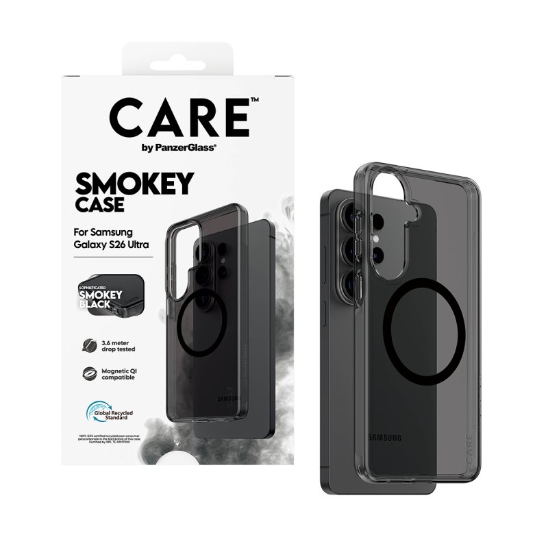 PanzerGlass CARE Urban Explorer Case Smokey Schwarz Qi Samsung Galaxy S26 Ultra