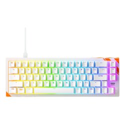 CHERRY K5 PRO TMR COMPACT clavier Gaming USB QWERTY Anglais américain Orange, Blanc