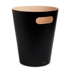 Umbra Woodrow Trash Can Black By Umbra