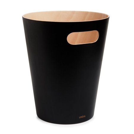 Umbra 082780-045 poubelle 7,5 L Rond Bois Noir, Bois