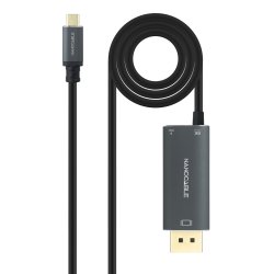 Nanocable 10.15.5012 video cable adapter 1.8 m USB Type-C DisplayPort USB Type-C Black