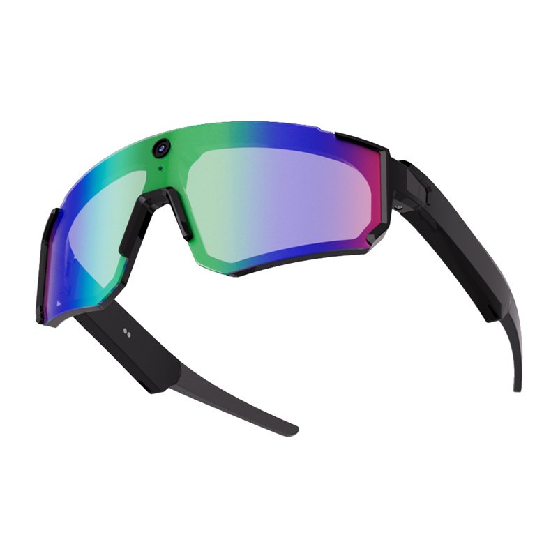 Colmi V06 AI Sports Sunglasses (Black with Blue Lenses)