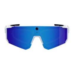 Colmi V06 AI White Sports Sunglasses (with blue lenses)