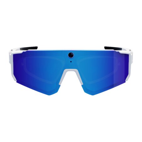 Colmi V06 AI White Sports Sunglasses (with blue lenses)