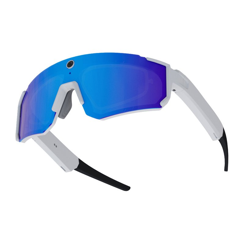 Colmi V06 AI White Sports Sunglasses (with blue lenses)