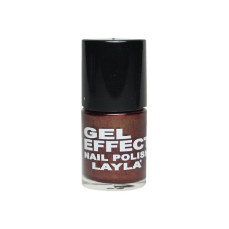 Layla Cosmetic Gel Effect Magenta Purple Nail Polish Metallic Red K29b