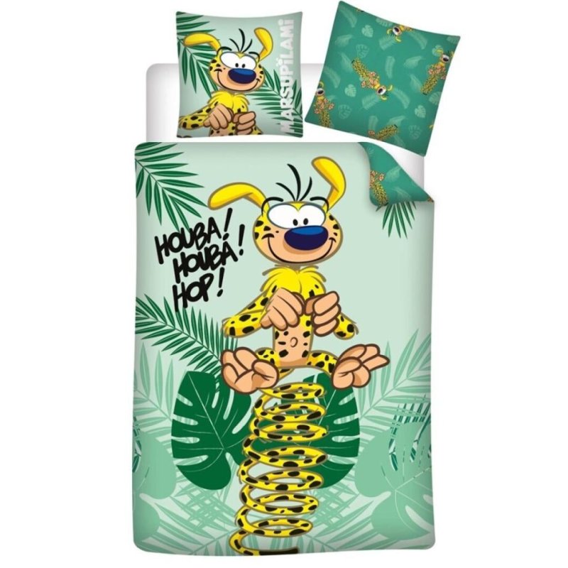 MARSUPILAMI - Houba Houba Hop - Parure de lit 140x200cm 65x65cm