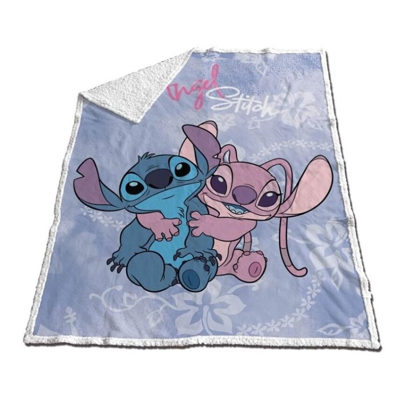 LILO & STITCH - Stitch & Angel - Couverture Sherpa 120x150cm