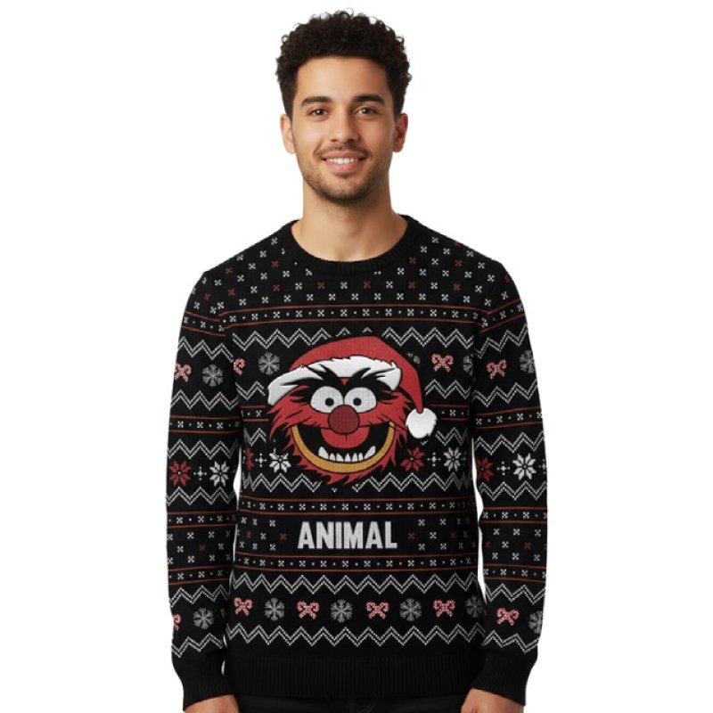 MUPPETS SHOW - Animal - Pull de Noël Homme (XL)