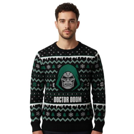 MARVEL - Docteur Doom - Pull de Noël Homme (XXL)