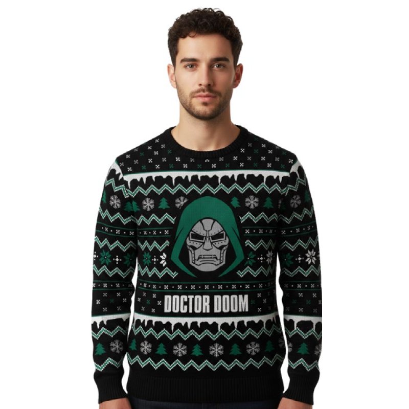 MARVEL - Docteur Doom - Pull de Noël Homme (L)