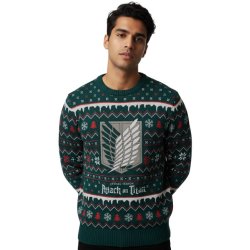 L'ATTAQUE DES TITANS - Bataillon exploration - Pull de Noël Homme (XL)