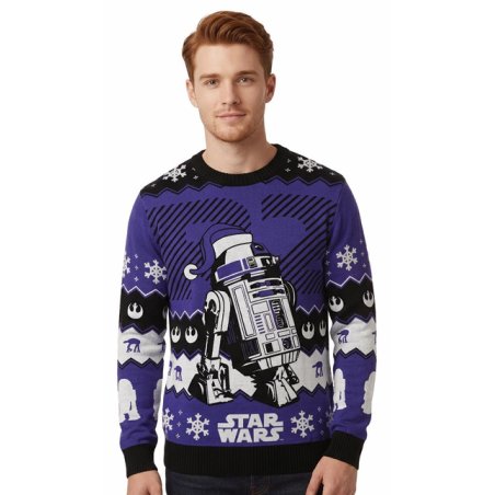 STAR WARS - R2-D2 - Pull de Noël Homme (XL)