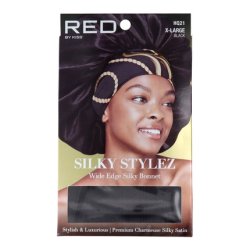 Red Kiss Silky Bonnet Xl Black Assorted Perfect For Hair Protection