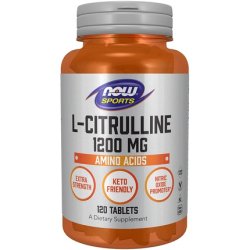 NOW Sports Nutrition L-Citrulline Extra Strength 1200mg Amino Acid 120 Tablets