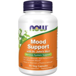 NOW Mood Support with St. John's Wort Nutrient and Herbal Extracts 90 Veg Capsules