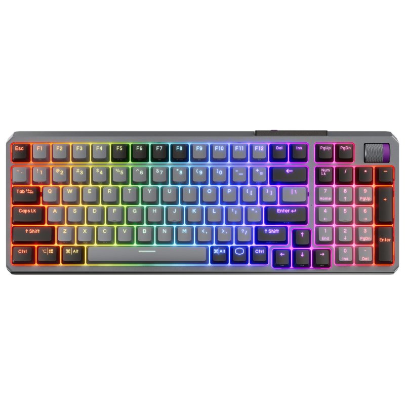 Cooler Master Peripherals MK770 clavier Universel USB RF Wireless Bluetooth QWERTY Anglais britannique Gris foncé,