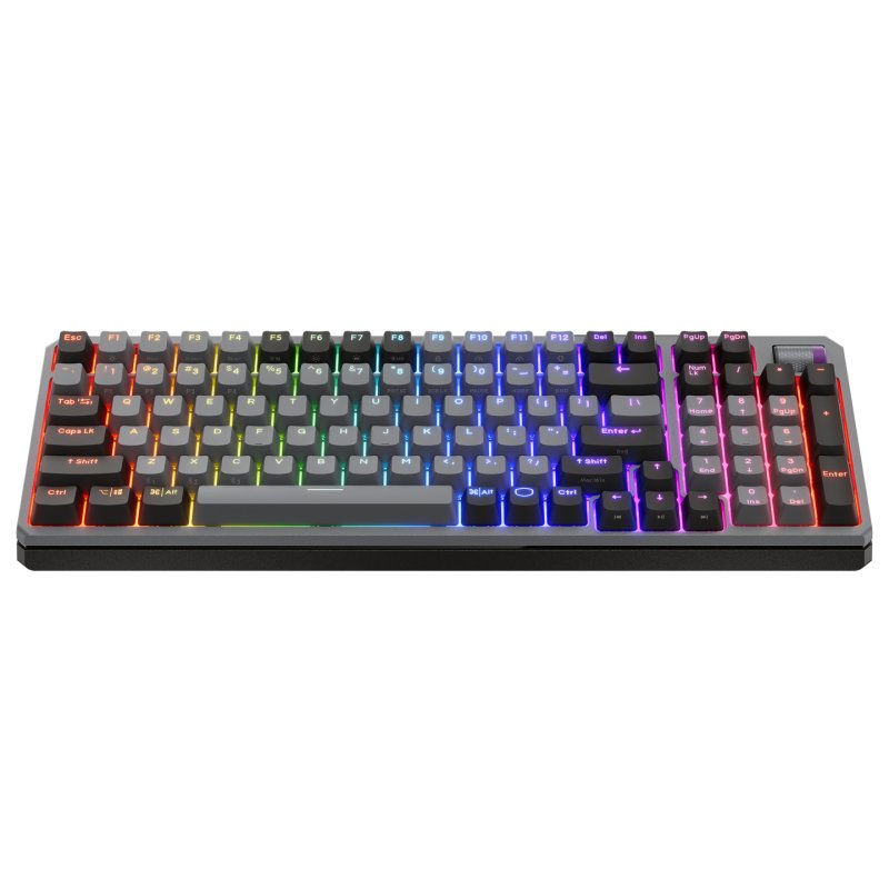 Cooler Master Peripherals MK770 keyboard Universal USB RF Wireless Bluetooth QWERTY UK English Dark Grey, Grey