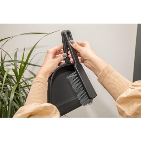 York Hand Broom and Shovel Set with Rubber Dustpan