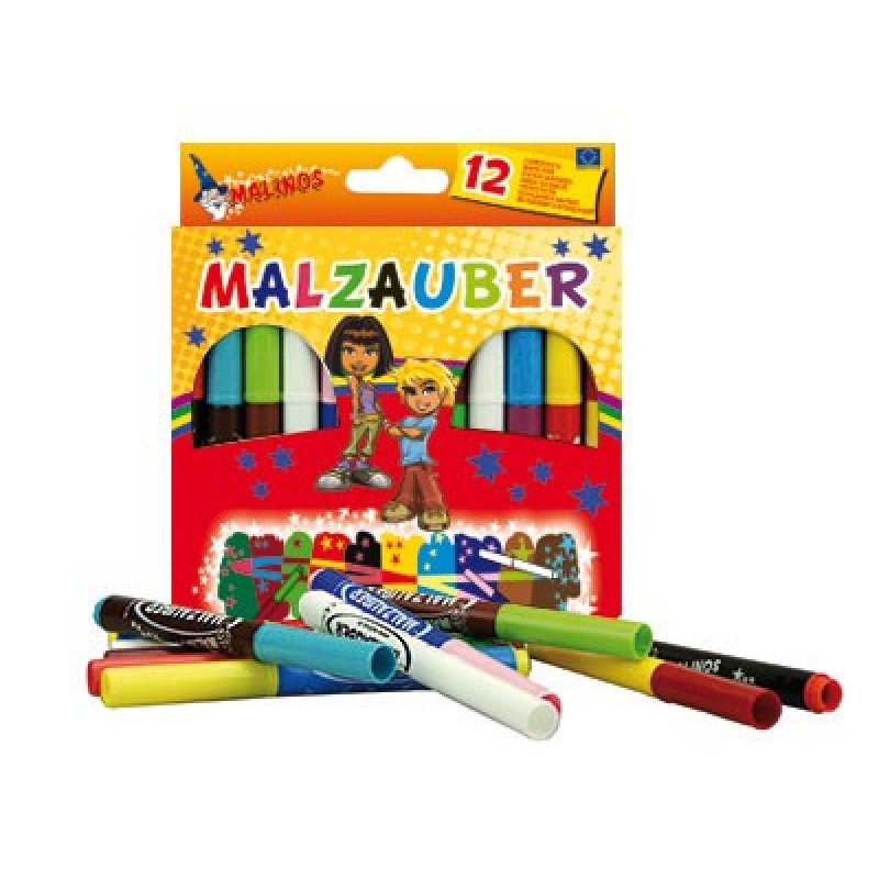 Malinos 300005 stylo-feutre Multicolore 12 pièce(s)