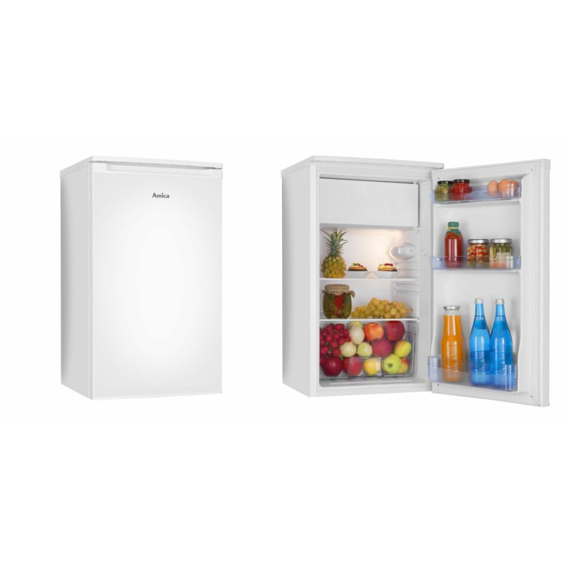Amica KS 361 155 W ws Tischkühlschrank E 75/8L 84x48x49,5cm