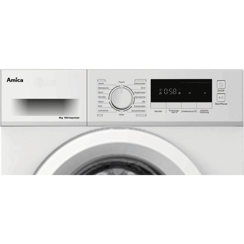 Amica WTP 482 000 tumble dryer Freestanding 8 kg White