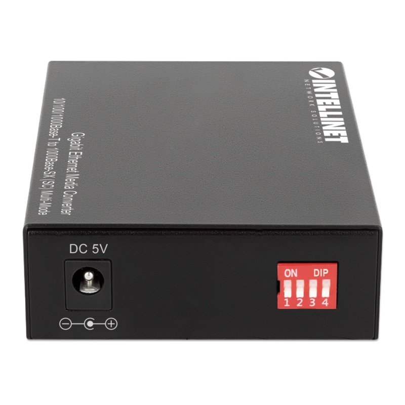 Intellinet Gigabit Ethernet Media Converter 10/100/1000Base-T to 1000Base-SX (SC) Multi-Mode, 550 m (1,800 ft.),