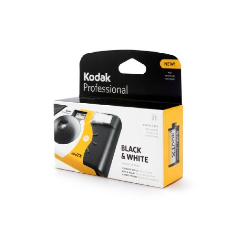 Kodak Tri-X 400 B&W Disposable film camera Black, White, Yellow
