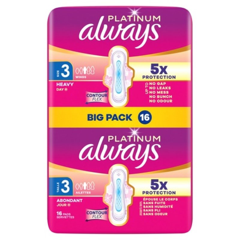Always Platinum Night Sanitary Pads Mt 3 Comfort And Protection For Night Use