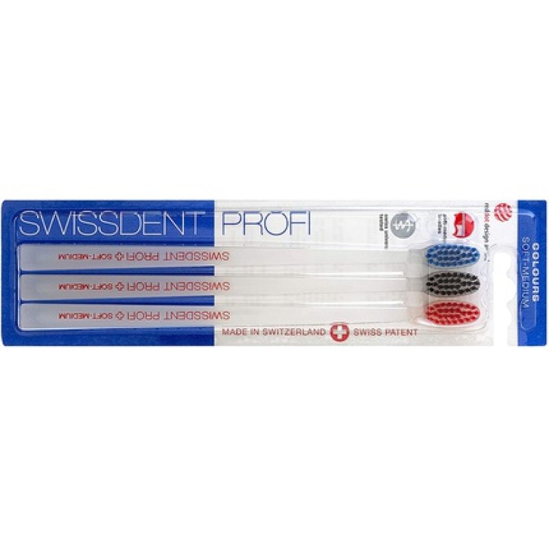 Swissdent Colours Extra-Soft Toothbrush SILVRETTA Glacier Transparent White