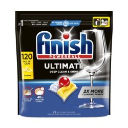Finish Ultimate All In 1 Lemon Sparkle Dishwasher Capsules 120 Pieces