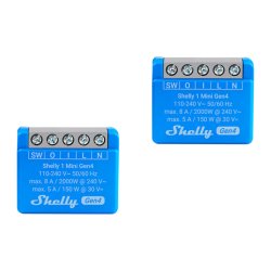 Shelly Relais "1 Mini Gen4 2er Pack" max 8A 1 Kanal WLAN Matter Zigbee Bluetooth
